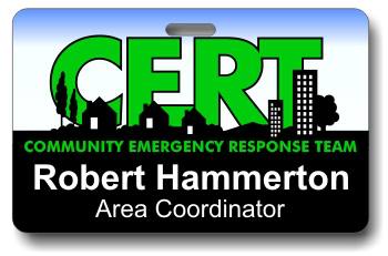 C.E.R.T. Community Emergency Response Team ID Badge C.E.R.T. Community Emergency Response Team ID Badge